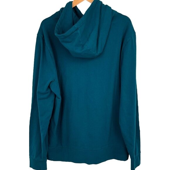 NWT Topo Designs Dirt Hoodie Pond Blue Size XL *LOGO* Pullover Organic Cotton - Picture 5 of 10